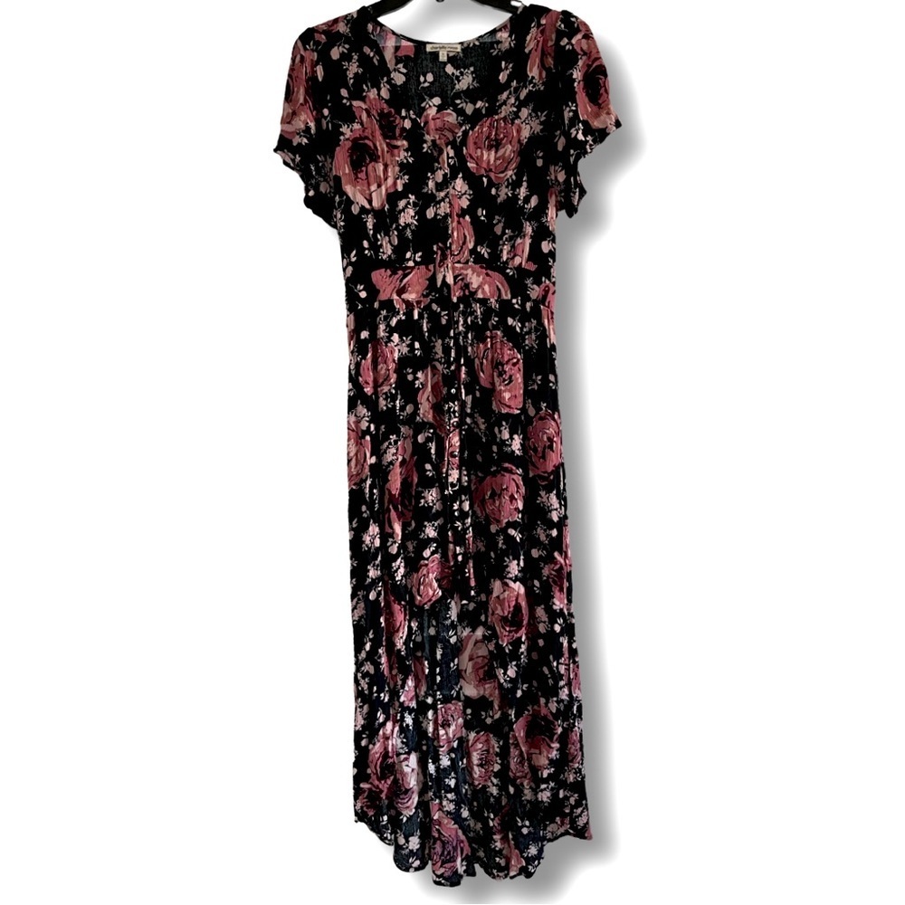 Charlotte Russe High Low Floral Button-Up Dress​